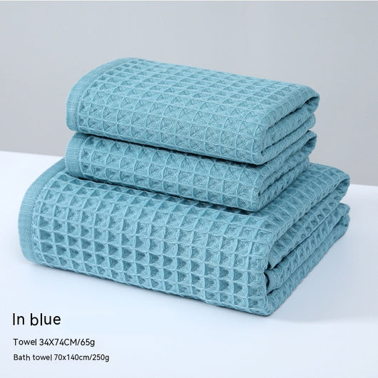 Toalla de Baño Algodón Puro Textura Waffle Absorbente Premium - Image 6