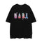 Camiseta Hombre Manga Corta Suelta Transpirable Estampado Letras Verano