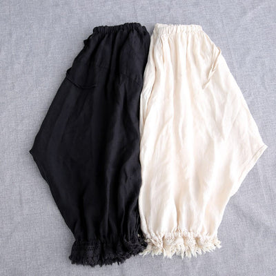 Pantalones Casuales de Algodón y Lino Sueltos Tipo Linterna para Verano - Image 15