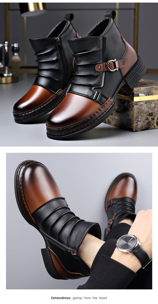 Botas Térmicas Retro Estilo Británico para Hombre con Forro de Lana y Cierre Lateral - Image 22