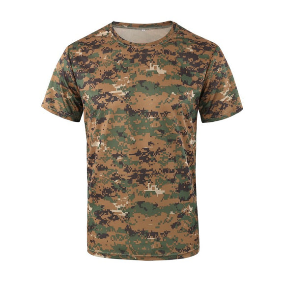 Playera Holgada de Malla con Cuello Redondo y Estampado de Manga Corta