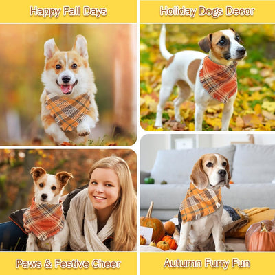 Pañuelo Clásico a Cuadros para Perro con Borlas - Accesorio Elegante para Otoño - Image 5