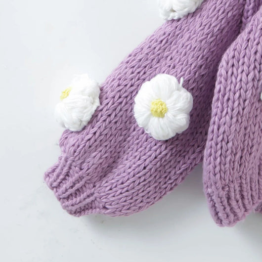 Cardigan Tejido a Mano con Flores 3D - Suéter Crochet Slim para Mujer - Image 20