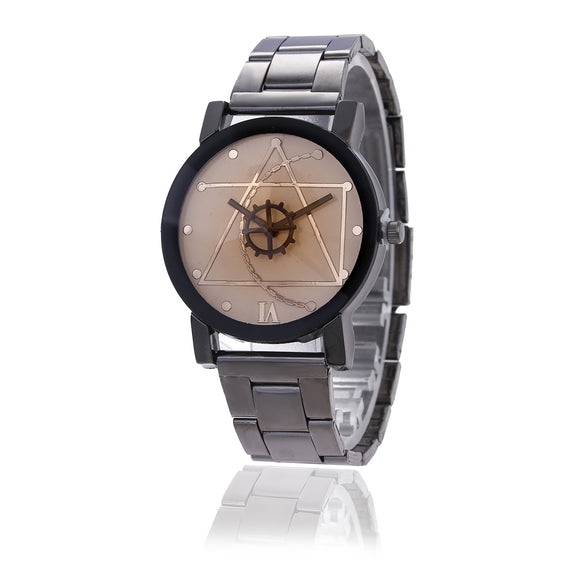 Reloj de Cuarzo Unisex con Brújula y Puntero de Engranaje
