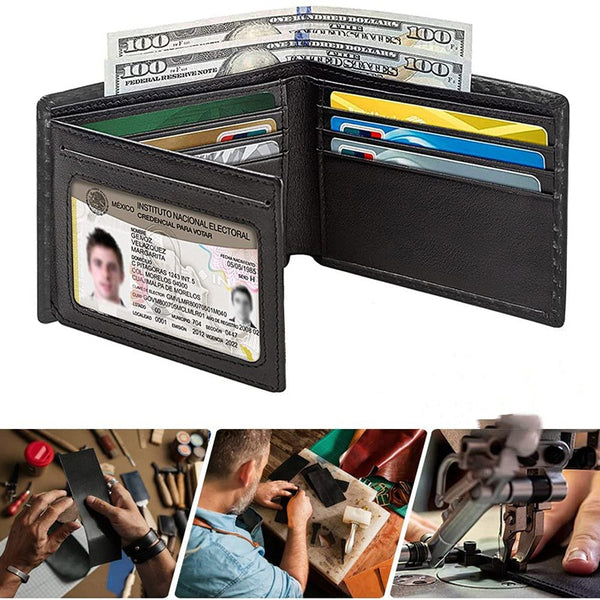 Billetera Delgada Antimagética para Hombre con Fibra de Carbono y Múltiples Compartimentos