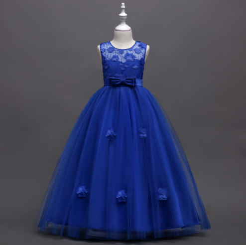 Vestido Elegante Infantil de Verano para Presentaciones de Piano - Image 10