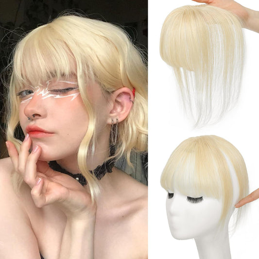 Peluca 3D con Flequillo Tejido a Mano - Elegancia Sofisticada