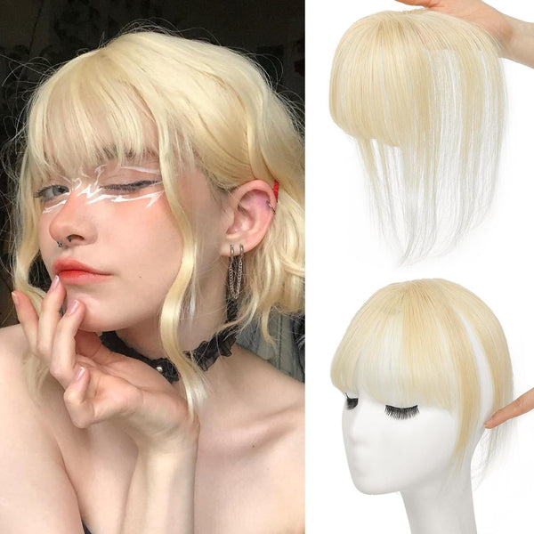 Peluca 3D con Flequillo Tejido a Mano - Elegancia Sofisticada