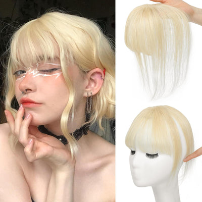 Peluca 3D con Flequillo Tejido a Mano - Elegancia Sofisticada