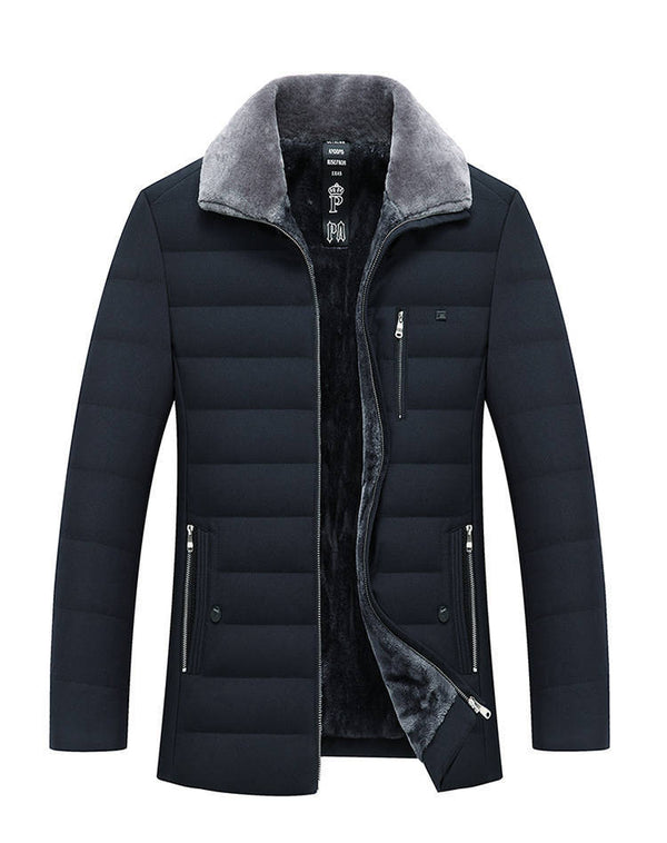 Chamarra Acolchada de Invierno para Hombre con Forro de Felpa - Image 5