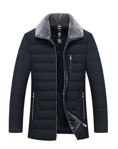 Chamarra Acolchada de Invierno para Hombre con Forro de Felpa - Image 5