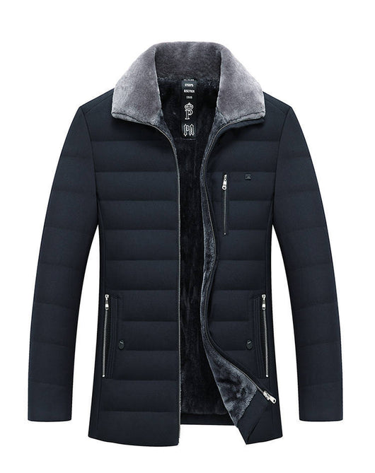 Chamarra Acolchada de Invierno para Hombre con Forro de Felpa - Image 5