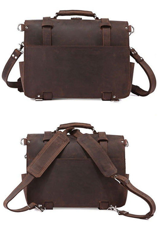 Bolsa de Viaje Vintage Cuero Crazy Horse para Hombre - Image 9