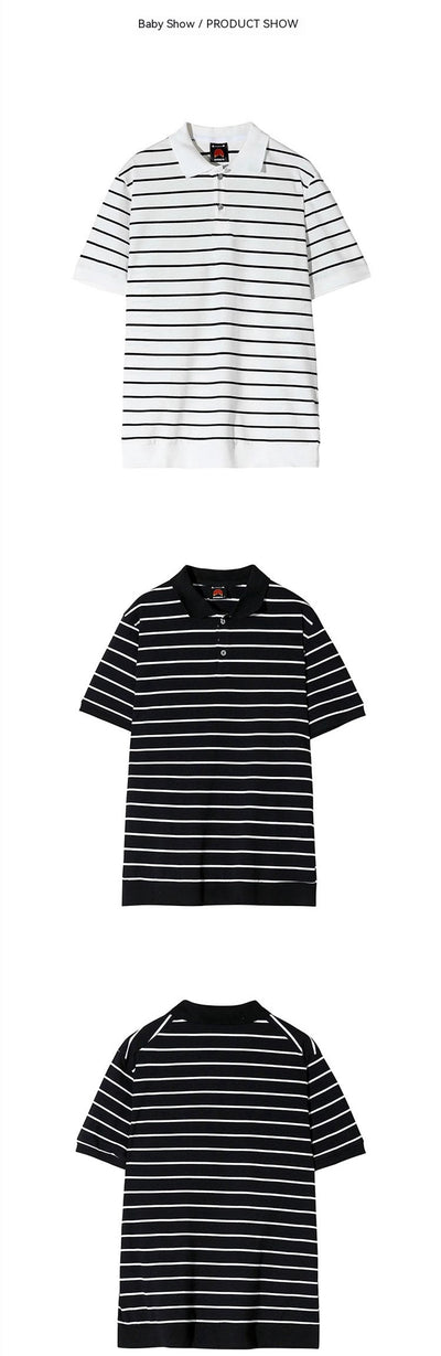 Playera de Algodón a Rayas para Hombre - Corte Relajado Verano - Image 13