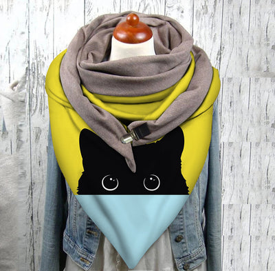 Bufanda Unisex con Estampado de Gato - Diseño Minimalista - Image 18