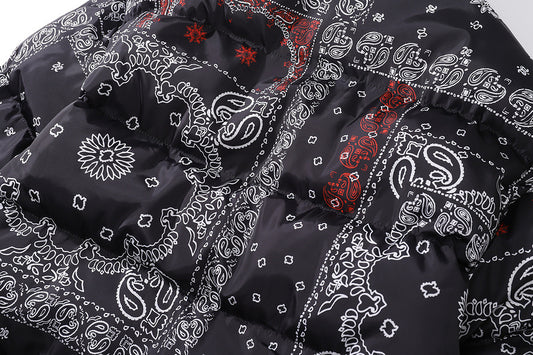 Abrigo Grueso Hip-hop de Algodón Flor de Anacardo para Hombre - Image 2