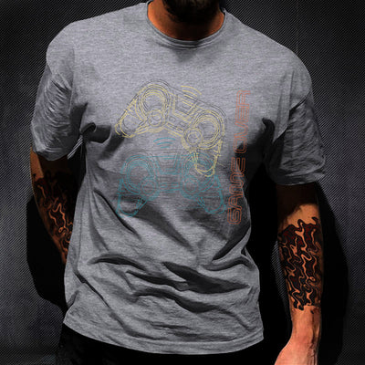 Playera Gamer con Estampado de Letras Creativas - Cuello Redondo Unisex - Image 15