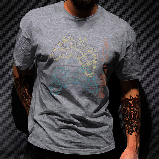 Playera Gamer con Estampado de Letras Creativas - Cuello Redondo Unisex - Image 15