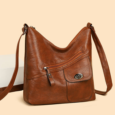 Bolso de Cuero Retro con Gran Capacidad para Hombro - Image 16