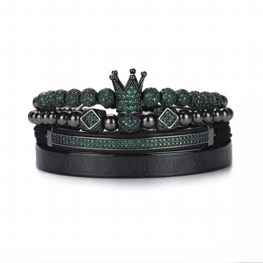 Pulsera Trenzada Poligonal con Letras Romanas - Image 2