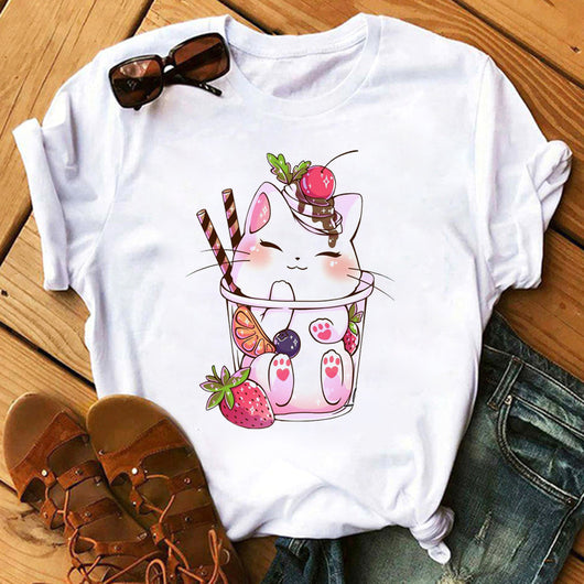 Playera Estampado Té con Leche - Manga Corta para Mujer - Image 12