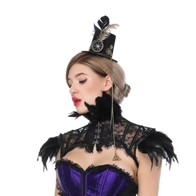 Capa de Encaje con Plumas para Cosplay y Disfraz - Image 12