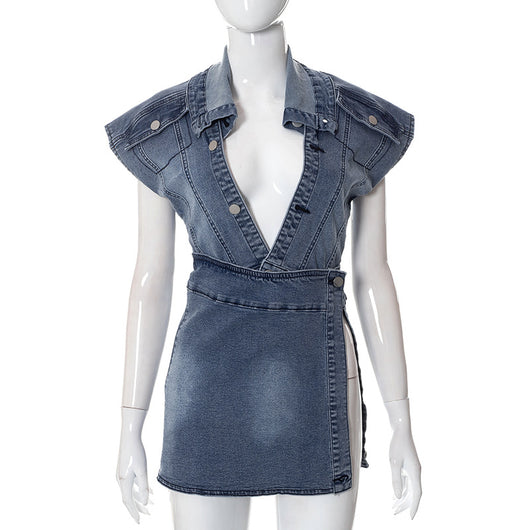 Conjunto Falda Denim Casual para Mujer - Estilo Street Wear Moderno - Image 18