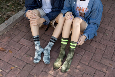 Calcetines para Parejas Tubo Alto Otoño Invierno con Diseño de Rayas - Image 13