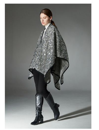 Chal de Lentejuelas Plateadas para Mujer - Elegancia Brillante - Image 22