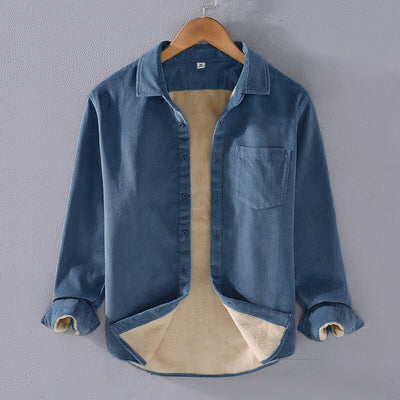 Camisa Acolchada de Pana con Cuello Cuadrado para Hombre - Image 8