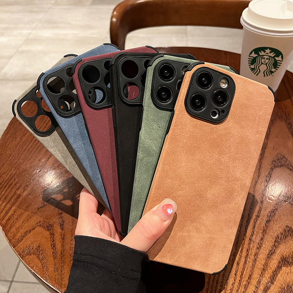 Funda de Teléfono de Pelaje Suave en Colores Lisos