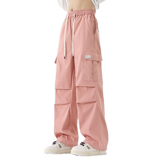 Pantalones Cargo Plisados Retro Americana - Estilo High Street para Parejas - Image 6