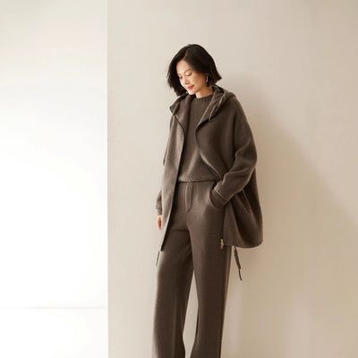 Pantalones de Cashmere Anchos de Cintura Alta - Diseño Elegante y Favorecedor - Image 4