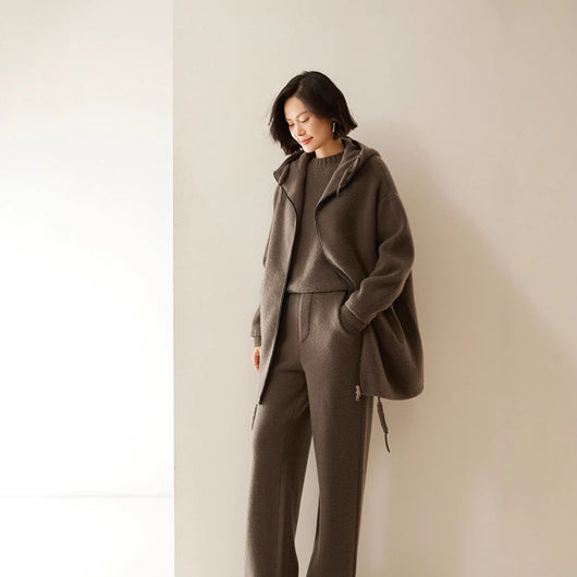 Pantalones de Cashmere Anchos de Cintura Alta - Diseño Elegante y Favorecedor - Image 4