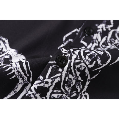 Camisa Suelta Estampada de Manga Corta Unisex - Image 6
