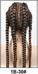 Peluca Sintética con Encaje Frontal de Cuatro Trenzas - Image 6