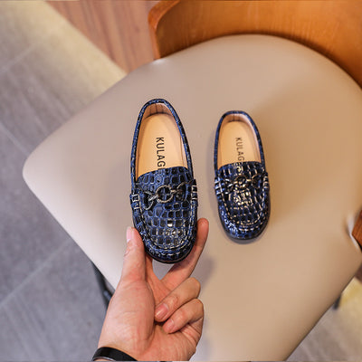 Mocasines Infantiles de Cuero Retro con Cierre Elástico - Image 13