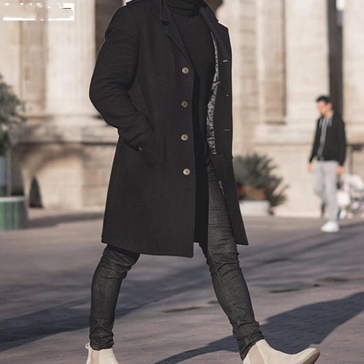 Abrigo Largo de Lana para Hombre - Elegancia y Calidez en Invierno - Image 5