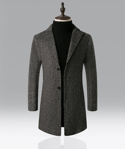 Abrigo Trinchera Copo de Nieve de Lana Mediano para Hombre - Image 10