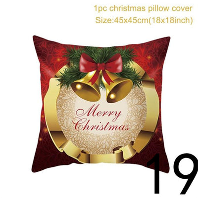 Funda de Almohada Navideña con Estampado Santa para Decoración del Hogar - Image 13