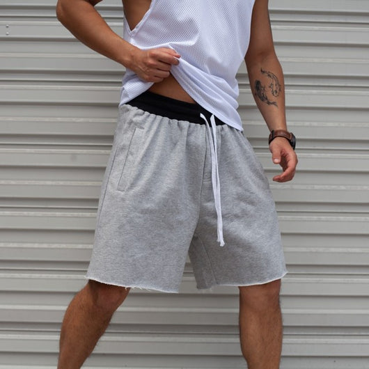 Pantalones Deportivos Deshilachados de Cinco Puntos Tendencia - Image 3