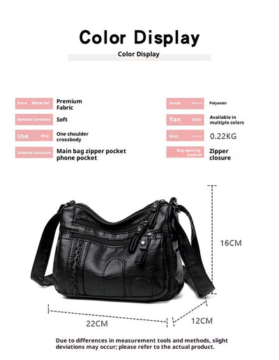 Bolso Bandolera de Cuero Suave para Mujer Madura - Elegancia y Comodidad - Image 9
