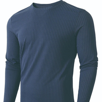 Camiseta de Manga Larga Rayada con Elasticidad y Transpirabilidad para Hombre - Image 7