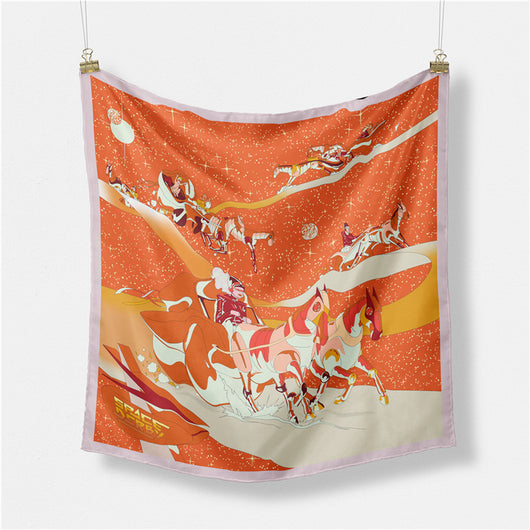 Pañuelo de Seda Estampado Minimalista - Elegancia Versátil - Image 12