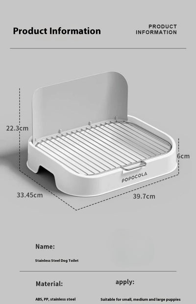 Orinal de Acero Inoxidable para Perros Pequeños - Image 12