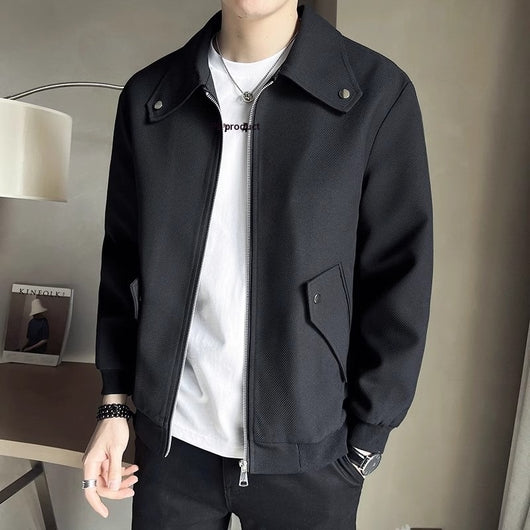 Chaqueta Casual para Hombre en Tono Café - Perfecta para Primavera y Otoño - Image 7