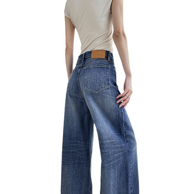 Jeans Azul Claro Cintura Alta Pierna Ancha Mujer Corte Recto - Image 5
