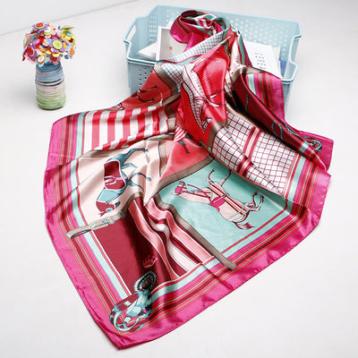Pañuelo de Seda 90cm Estampado Anacardo - Image 14