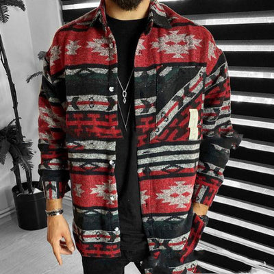 Chaqueta Casual Hombre con Estampado Étnico - Image 7