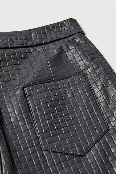 Pantalones Rectos de Ante Premium con Diseño en Relieve - Image 9